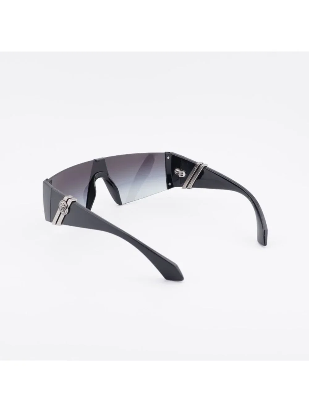 Versace VE4516 GB1/8G Sunglasses Black Shield Frame, Grey Lenses